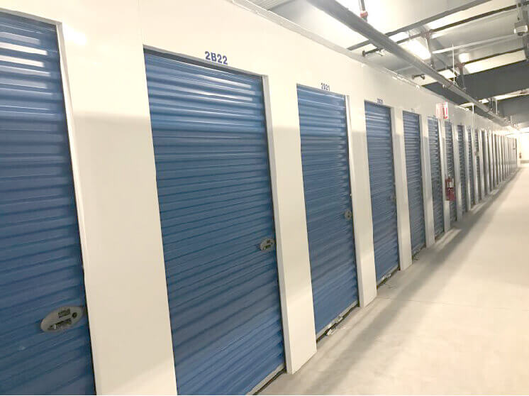 Blue unit doors